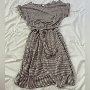 Girls Brown Dress with Tie in Front